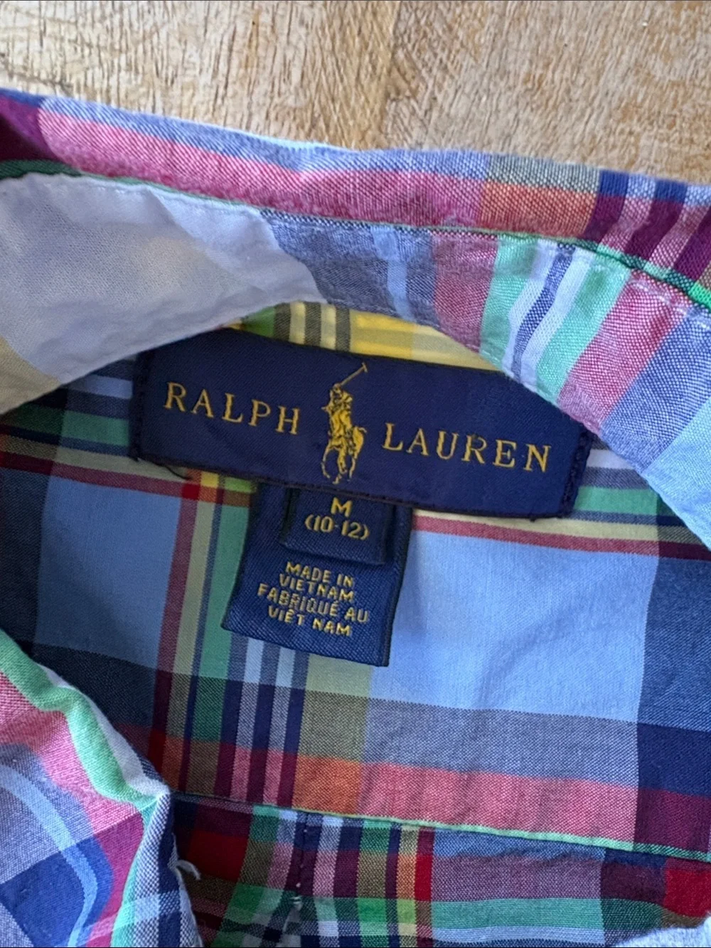 Ralph Lauren Boys Plaid Shirt M(10-12)